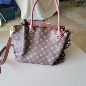 Steve Madden Brown and Pink Shoulder Bag